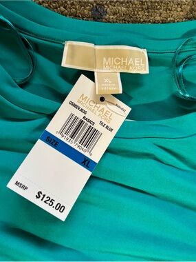 Michael Kors Tile Blue Sleeveless Shell Beach Coverup